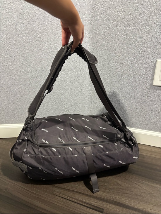 PINK Victoria's Secret Handbags - PINK Victoria's Secret Black 'LOVE PINK' Travel Duffel